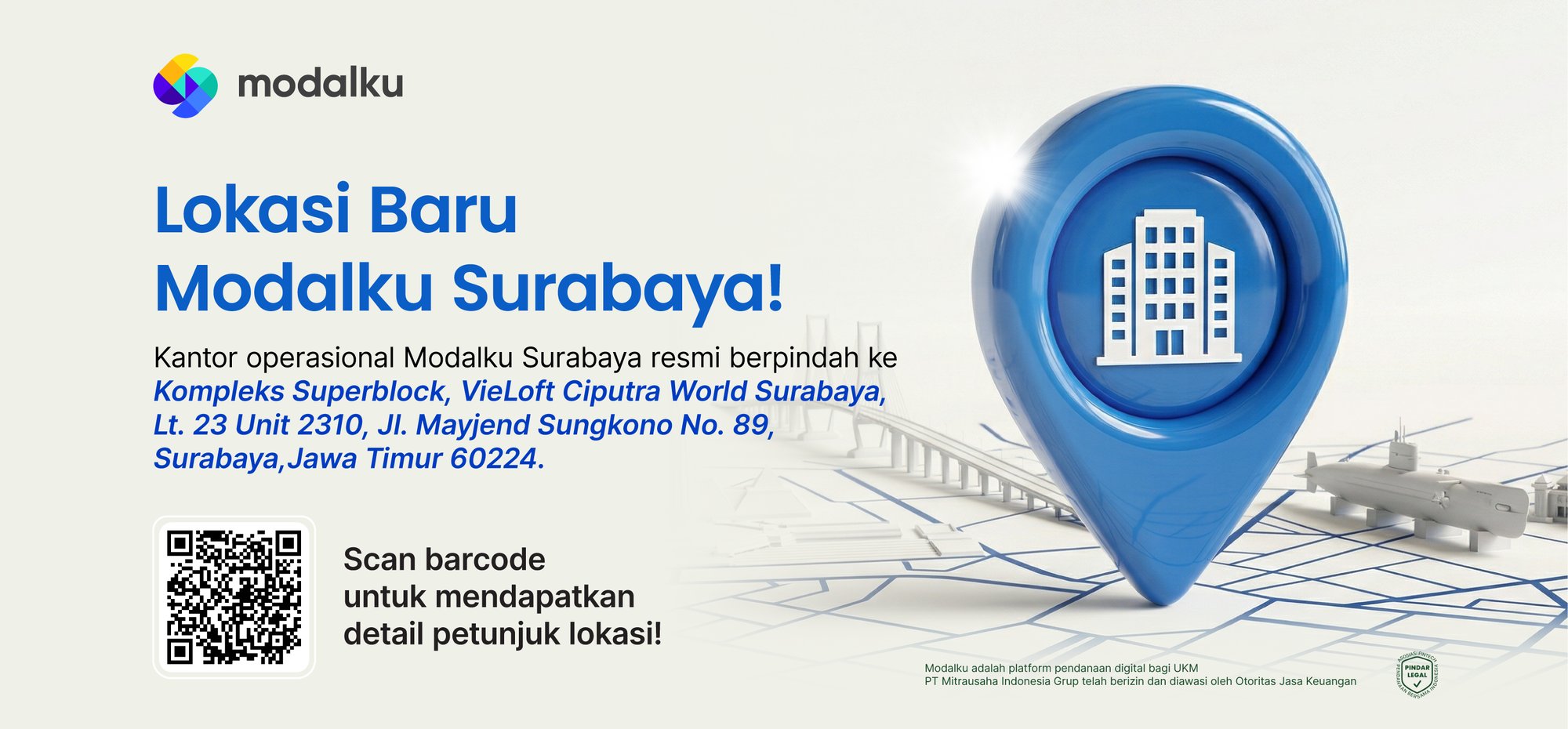 Lokasi Baru Modalku Surabaya